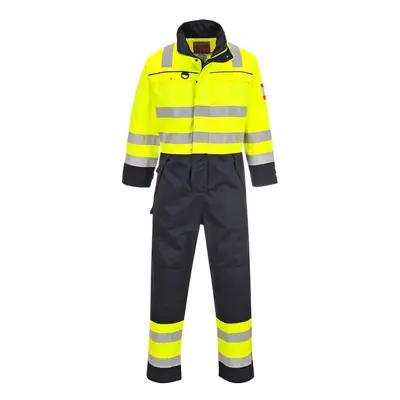 (Yellow/Navy, 4XL) Portwest Hi-Vis Multi-Norm Coverall