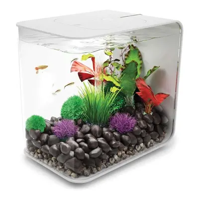 biOrb Flow 30L Aquarium, White with MCR LED lighting and Heater Pack