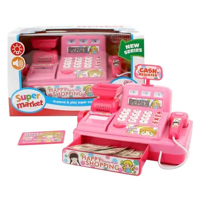 () Electric Multi-functional Simulation Cash Register Play House Game Puzzle Toy Set with Light 