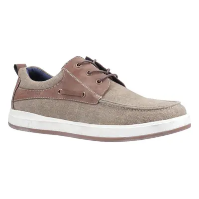 (8 UK, Khaki) Hush Puppies Mens Aiden Lace Up Boat Shoe