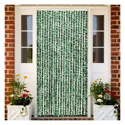 vidaXL Insect Curtain Green and White 90x220 cm Chenille Doorway Screen Blind