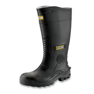 (8) JCB HYDROMASTER Safety Wellington Work Boots Black (Sizes 7-12) Wellies