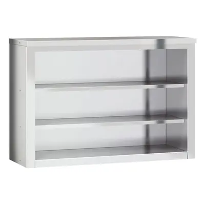 vidaXL Kitchen Wall Cabinet with Shelves Storage Cupboard Stainless Steel