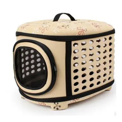 (Champagne) Dog Cat Puppy Carrier Portable Cage Crate Transporter Bag