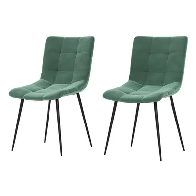 (Green, 2) Richton Velvet Dining Chair Set Kitchen Home Room