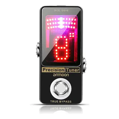 Chromatic Tuner Pedal Large LED Display Full Metal Shell with True Bypass for Guitar Bass