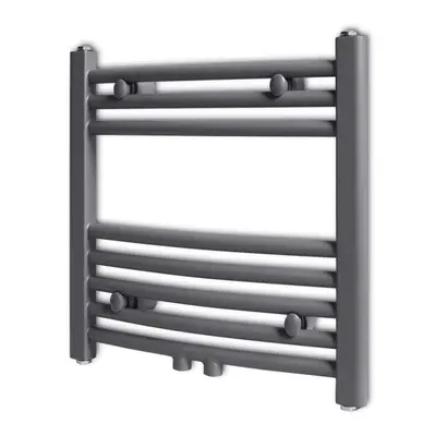 Curved Steel Towel Rail Central Heating Bathroom Radiator Grey x mm