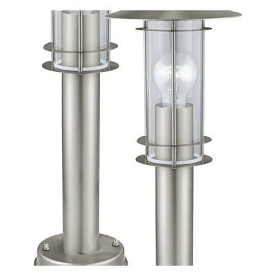 2 PACK IP44 Outdoor Bollard Light Stainless Steel 500mm 60W E27 Driveway Post