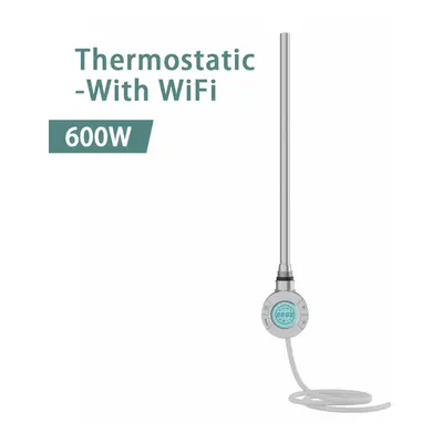 (Chrome, 600W) NRG Smart WiFi Thermostatic Electric Heating Element for Heated Towel Rail Radiat