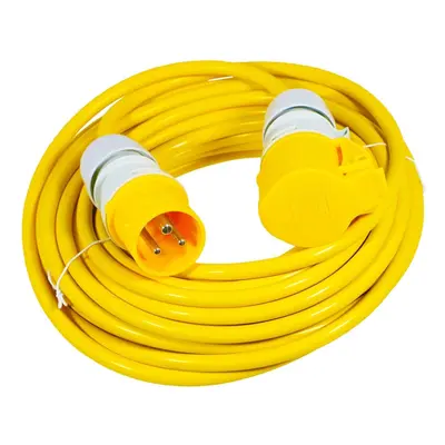 110V Extension Lead 14m 16A 2.5mm Heavy Duty Outdoor Construction Site Generator Cable (Yellow)