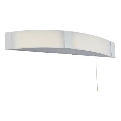 LED Bathroom Wall Light 2x 6W Cool White IP44 Modern Curved Over Mirror Lamp