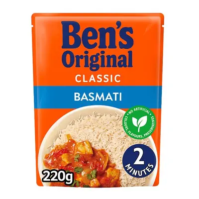 Bens Original Basmati Microwave Rice 220g (Case of 6)