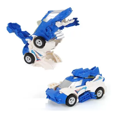 () Electric Transformed Dinosaur Chariot Car Diecast Model Toy with LED Lights for Kids Gift