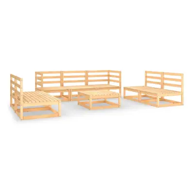 vidaXL Solid Pinewood Garden Lounge Set Piece Wooden Furniture Sofa Set