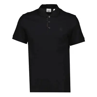 (XL) Burberry Branded Circle Logo Black Polo Shirt