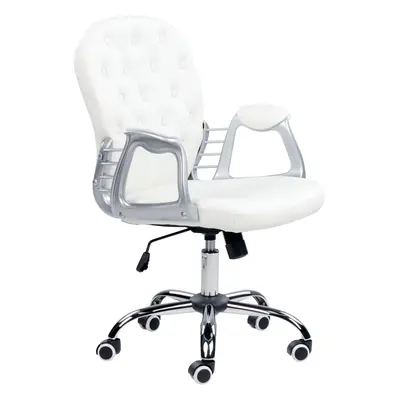 Office Chair Faux Leather White PRINCESS