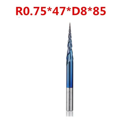 (R0.75*47*D8*85) NACO-blue Flutes Ball Nose End Mill R0.25/ R0.5/ R0.75/ R1.0 *47*D8*85