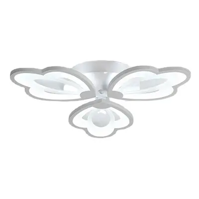 (3 Heads, White Light) Leaf Acrylic LED Ceiling Light Pendant Lamp Hallway Bedroom Dimmable Fixt