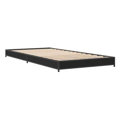 (black, x cm) vidaXL Bed Frame Bed Base Sonoma Oak 160x200 cm Engineered Wood and Metal