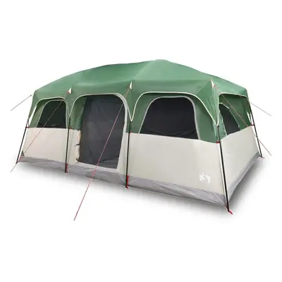 (green) vidaXL Family Tent Cabin 10-Person Camping Tent Lightweight Tent Waterproof