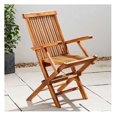 Solid Teak Hardwood Sherford Folding Outdoor Armchair