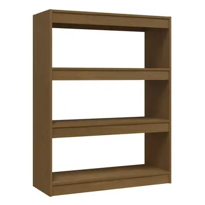 (honey brown, x x cm) vidaXL Book Cabinet/Room Divider Storage Book Rack Bookshelf Solid Wood Pi