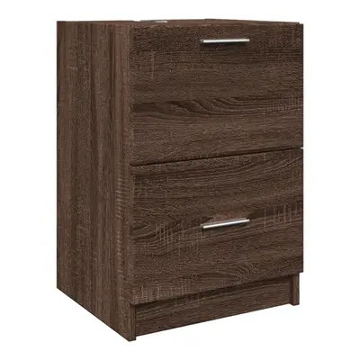 vidaXL Sink Cabinet Vanity Unit Storage Cupboard Brown Oak Engineered Wood