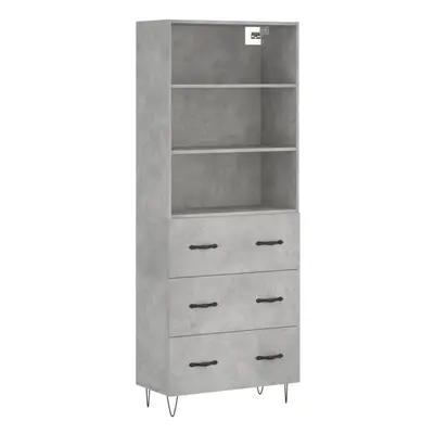 (concrete grey, drawers) vidaXL Highboard Sideboard Cupboard Side Cabinet Grey Sonoma Engineered