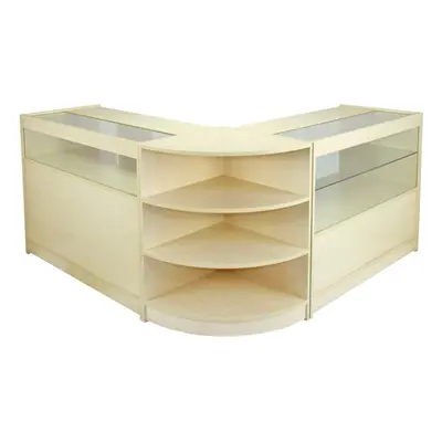 Retail Counters Shop Storage Maple Shelves Display Cabinet Showcase Glass Virgo