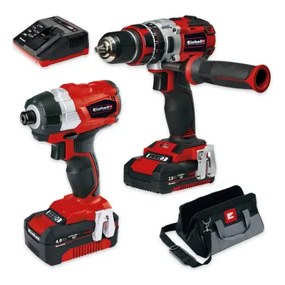 Einhell Power Tool Set Combi Drill Impact Driver BRUSHLESS Kit Power X-Change