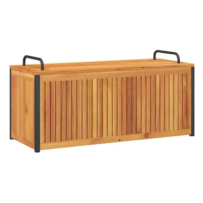 (110 x x 42/53 cm) vidaXL Outdoor Cushion Box Garden Storage Box Tool Solid Wood Acacia and Stee