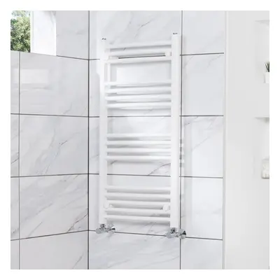 Fjord x 500mm Curved White Heated Towel Rail