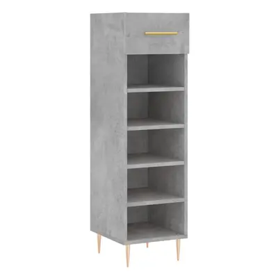 (concrete grey) vidaXL Shoe Cabinet Shoe Storage Cupboard Shoe Rack Smoked Oak Engineered Wood