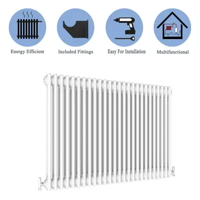 (White, 600*1190mm) Cast Iron Style Radiators