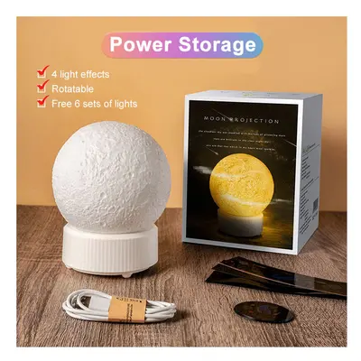 (Power storage) Night Light Starry Sky LED Projector Lamp Baby Kid Bedroom Projection with Music