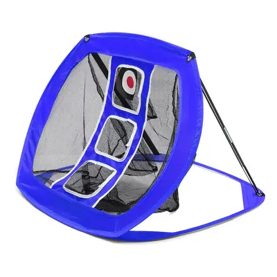 (Blue) Foldable Golf Chipping Net Backyard Driving Aid Indoor Outdoor Hitting Practice Garden Li