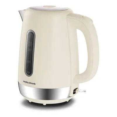 (Cream) Morphy Richards Brushed Equip Stainless Steel Jug Kettle, W, 1.7 Litre, Brushed