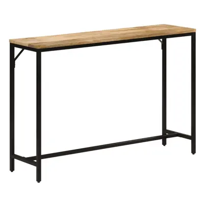 vidaXL Console Table Hallway Coffee End Table Solid Rough Mango Wood and Iron