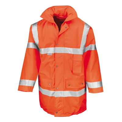 (S, Fluorescent Orange) Result Mens Safeguard High-Visibility Safety Jacket (EN471 Class 3)