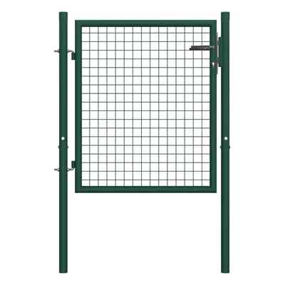 (100 x cm) vidaXL Fence Gate Garden Gate Outdoor Entrance Fencing Panels Steel Green