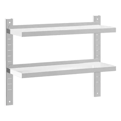 (75 x 23.5 x cm) vidaXL Wall Shelf Floating Shelf Storage Shelf Rack Silver Stainless Steel