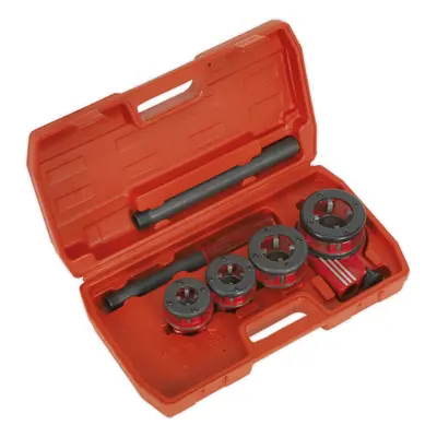 Ratcheting Pipe Threading Kit - 1/2" to & 1/4" BSPT - Cassette Style Die Heads