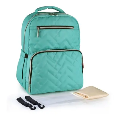 (Green) Diaper Bag Backpack With Stroller Strap