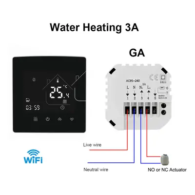 (WiFi-3A-Water Heating) Electric Floor Heating Room Thermostat Water Gas Boiler Smart WiFi / Ind