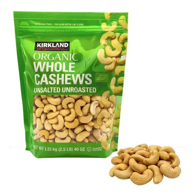 Organic Cashews Bag 1.13kg by Kirkland Signature