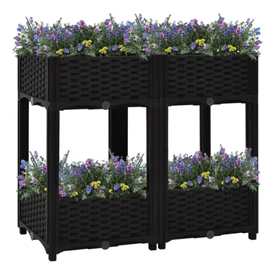 vidaXL Raised Bed Polypropylene Garden Planter Flower Box Pot Planting Bed