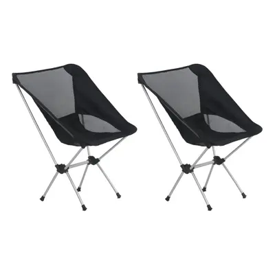 vidaXL 2x Folding Camping Chairs with Carry Bag Aluminium Holiday Outdoor Seat