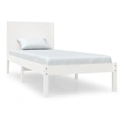 (white, x cm) vidaXL Bed Frame Bed Base Bedstead Bedroom Mattress Foundation Solid Wood Pine