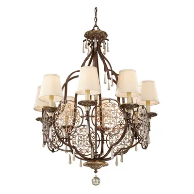 8 Bulb Chandelier LIght British Bronze Oxidized Bronze LED E27 60W