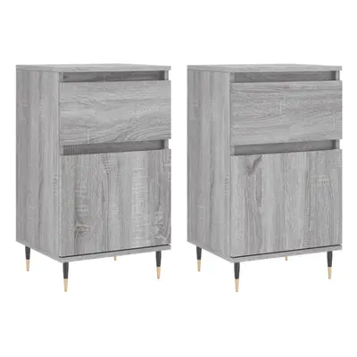 (grey sonoma, pcs) vidaXL Sideboard Storage Cabinet Cupboard Side Cabinet White Engineered Wood